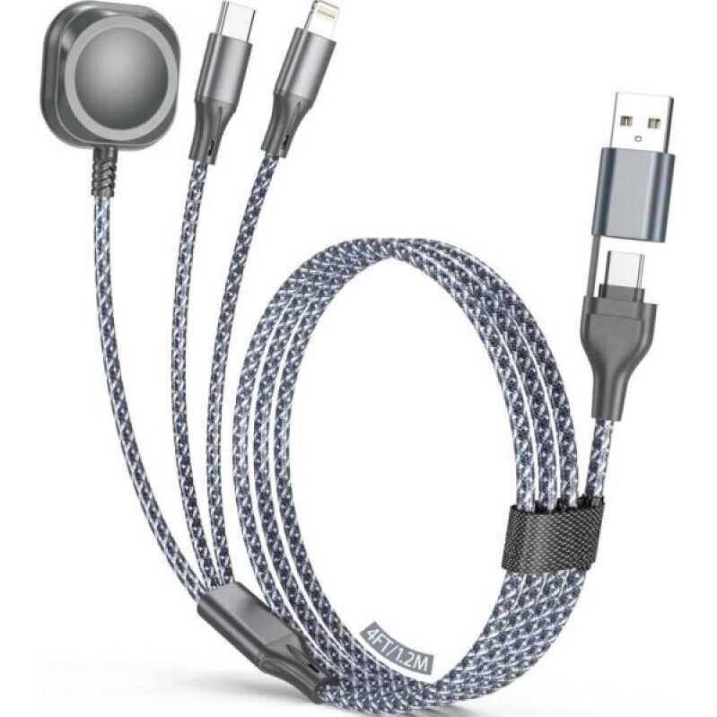 3 in 2 USB C Cable for Apple Watch & iPhone - Travel Essentials