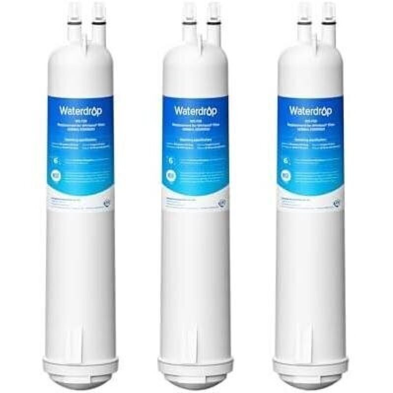 Waterdrop Refrigerator Filters - 3-Pack, Compatible with Multiple Stainless Steel Models