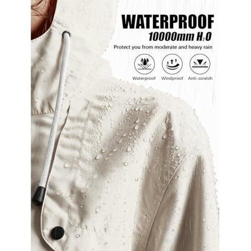 Waterproof Long Hooded Raincoat for Women, Sizes S-XXL - 49% Off