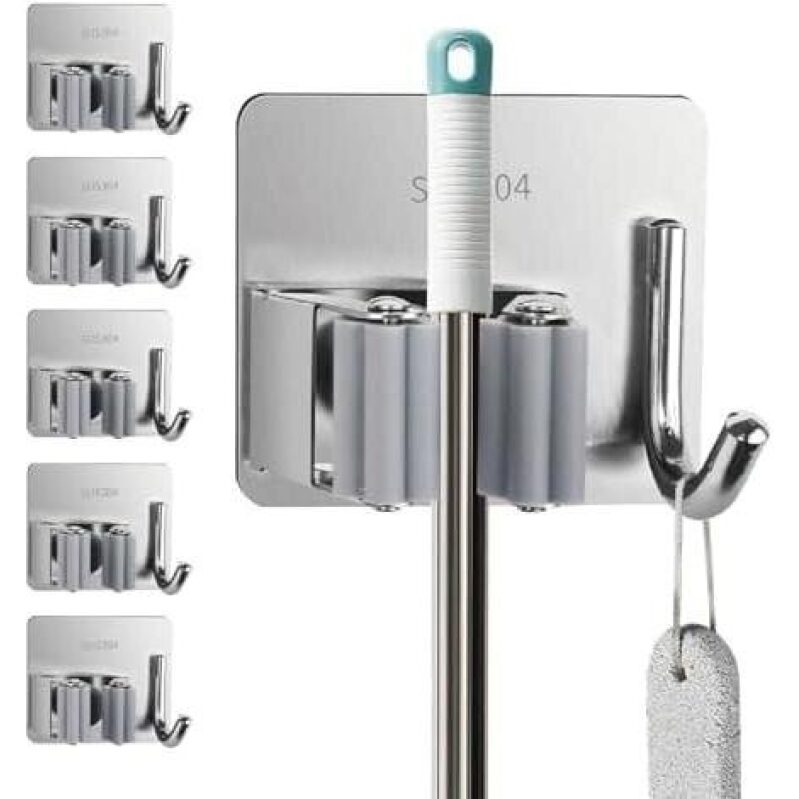 5 Pack Mop and Broom Holder Wall Mount - 50% OFF