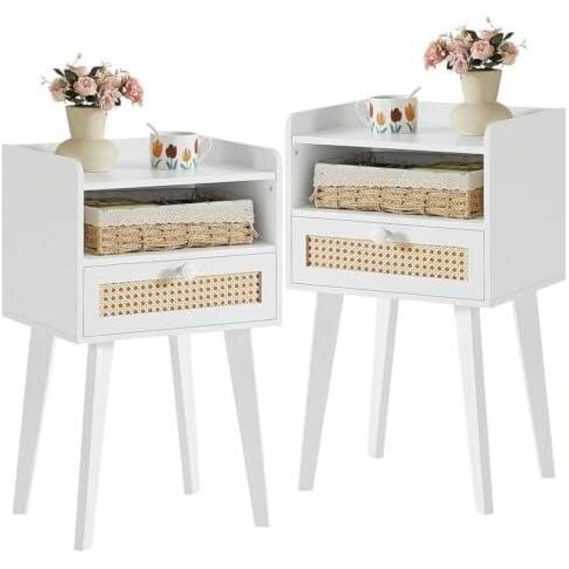 Affordable White Wooden Bedside Tables - Perfect for Your Bedroom
