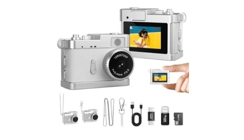 Mini Digital Camera with 16GB, Built-in Flash & Retro Filters