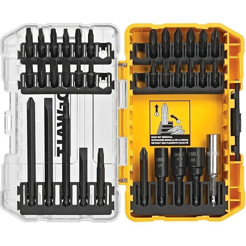 DEWALT 34-Piece Impact Driver Screwdriver Bit Set - Ultimate Toolset for DIY Enthusiasts