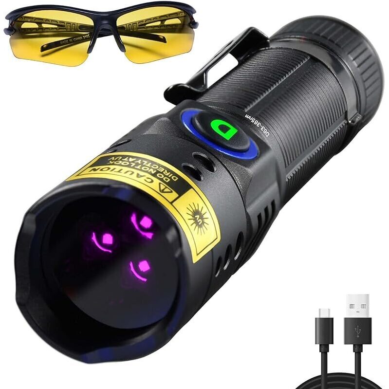 Powerful UV 365nm Flashlight with Enhanced Beam