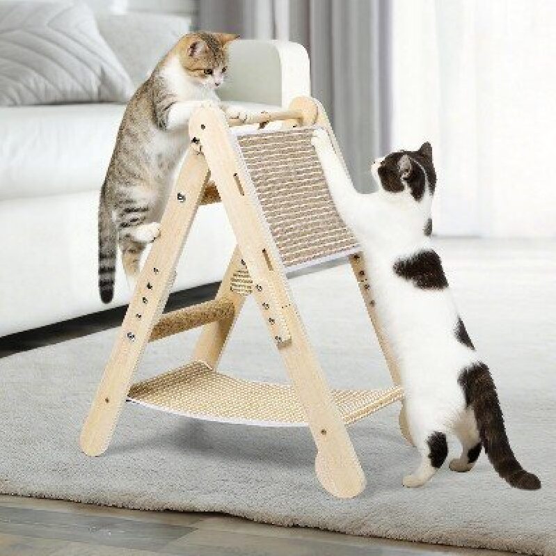 Premium Wooden Triangle Cat Scratching Post