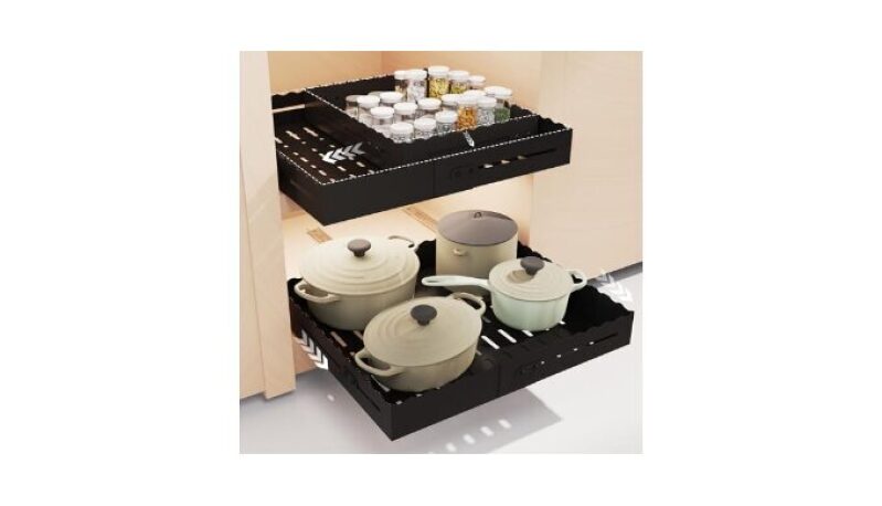 FOXHIVE Expandable Pull Out Cabinet Organizer - Maximize Your Storage Space