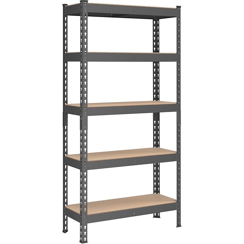 Heavy-Duty 5-Tier Storage Shelf, Robust and Space-Saving