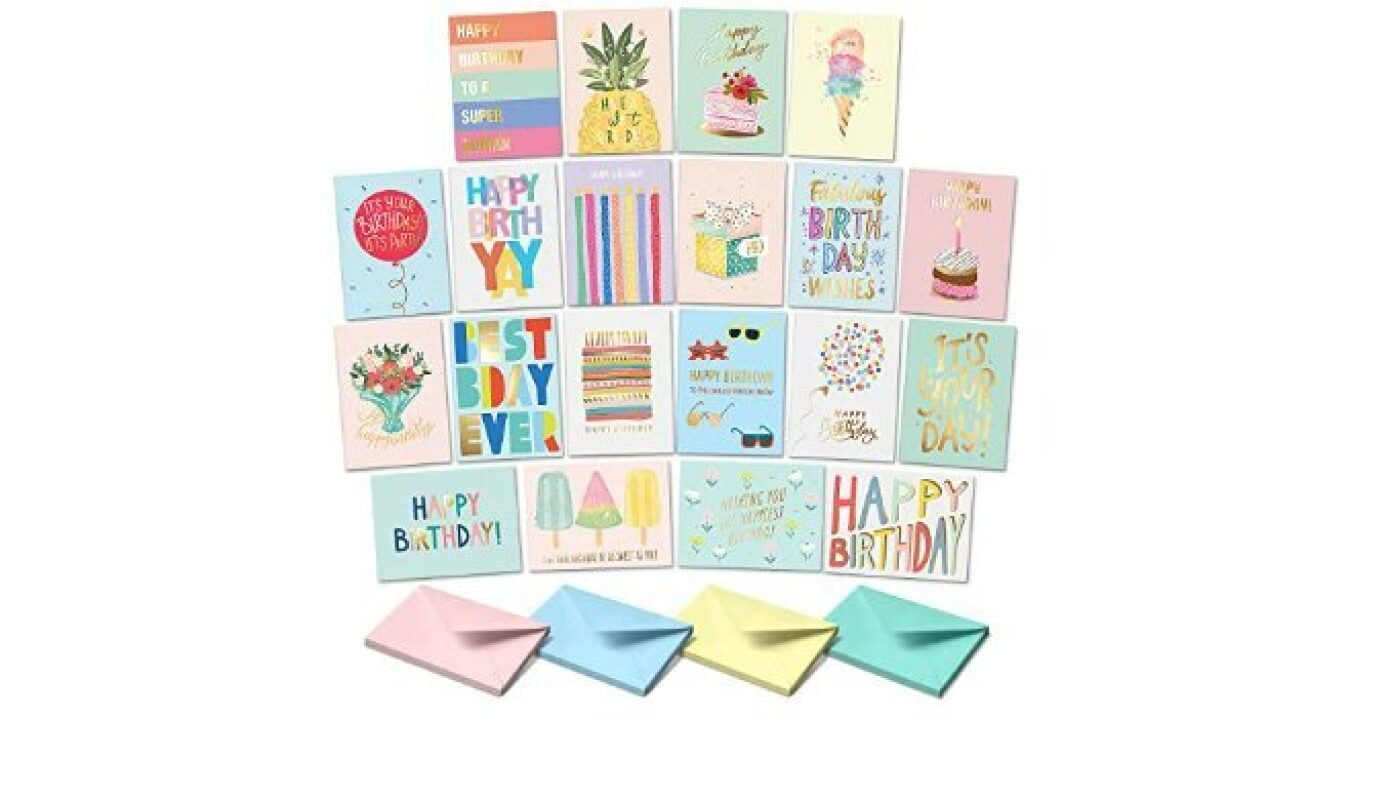 Happy Birthday Card Pack with Envelopes – 20 Unique Cards