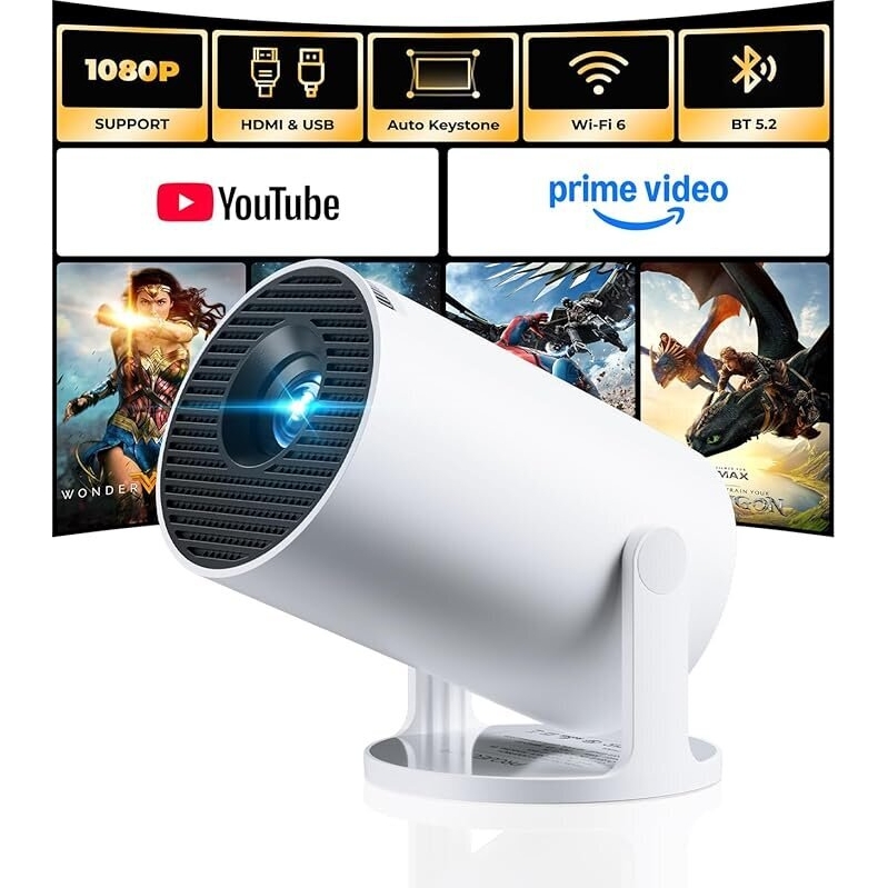 Clokowe HY300 Pro+ Mini Projector - Native 720p WiFi Bluetooth