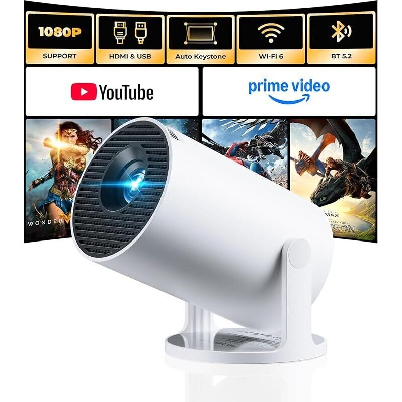 Clokowe HY300 Pro+ Mini Projector - Native 720p WiFi Bluetooth