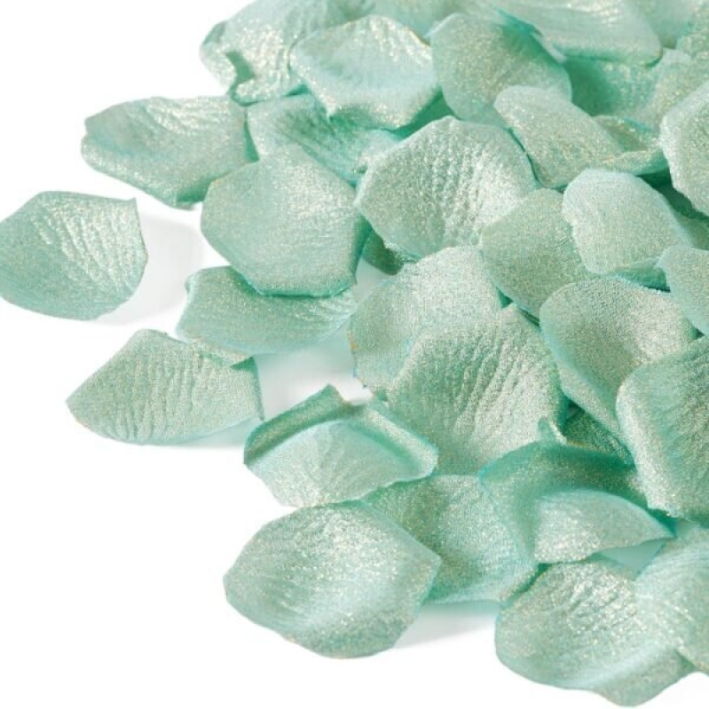 300pcs Teal Blue Silk Rose Petals for Wedding & Events - 74% Off