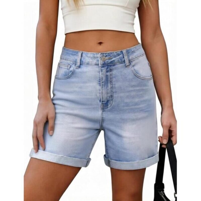 Eddoyee High Waisted Stretchy Denim Shorts for Women - 50% Off