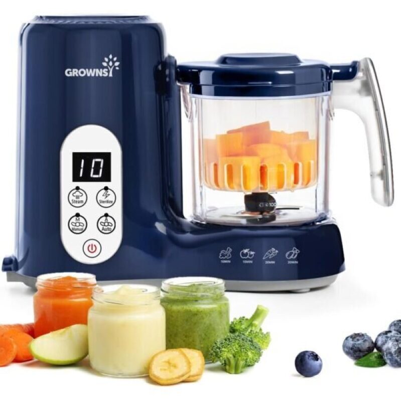 Grownsy Baby Food Maker with Steam Basket - One Step Baby Food Processor