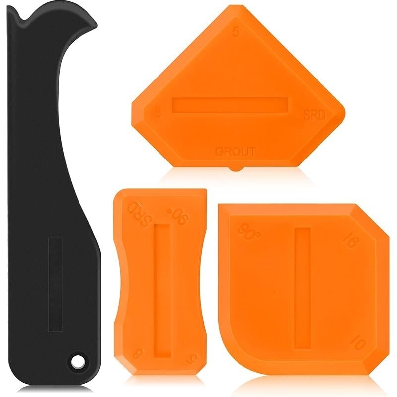 4-Piece Silicone Caulking Tool Set for Seamless Finishing
