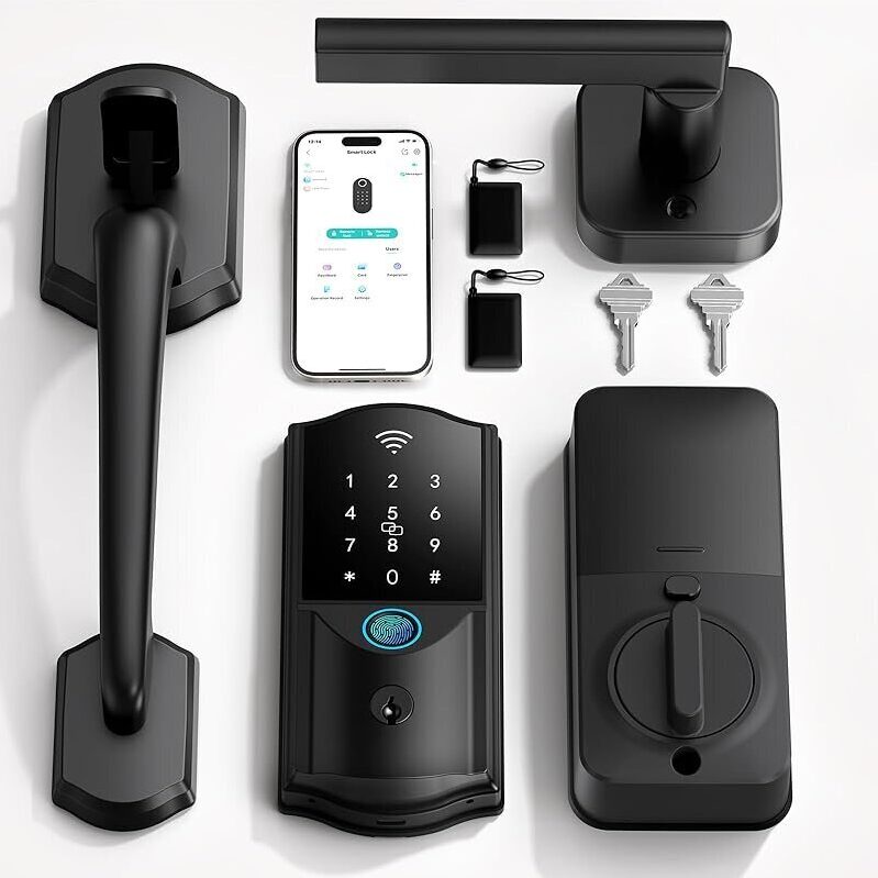 Firstriver WiFi Smart Front Door Lock with Handle - Keyless Entry Convenience