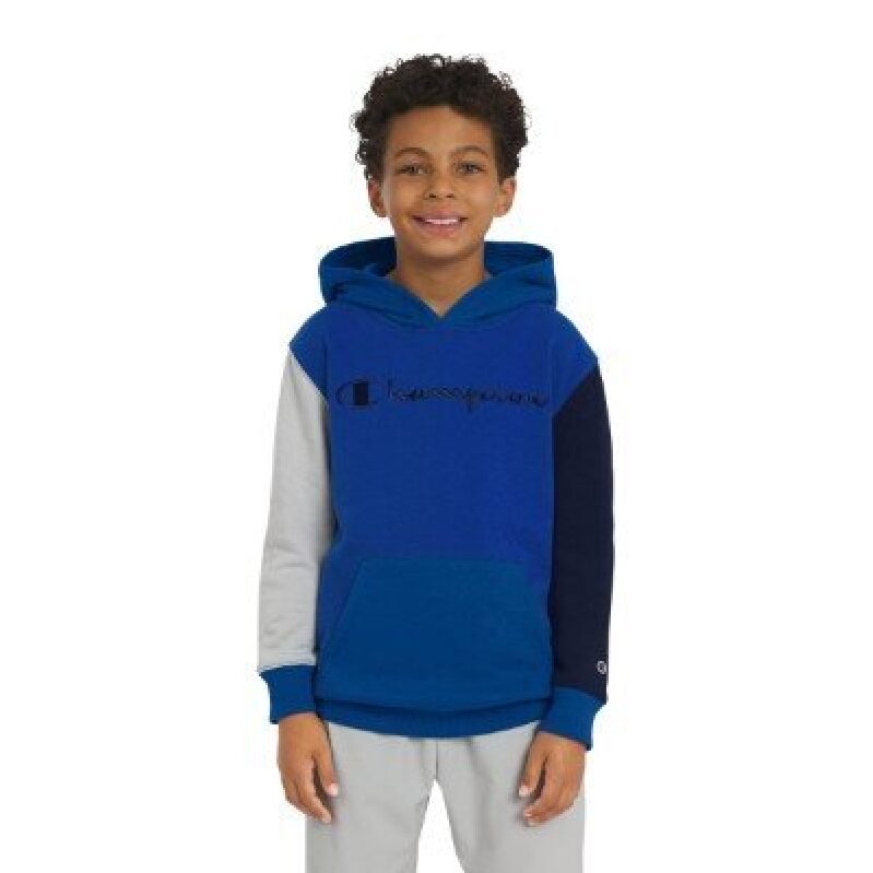 Champion Youth Blue and Gray Hoodie for Active Lifestyles