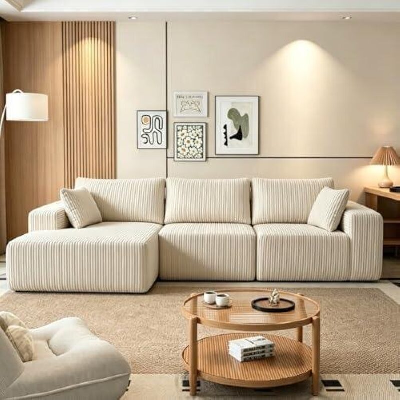 Modular Fabric Sofa (L-Shape Corner / Cat-Proof High-Rebound Foam) 50% OFF