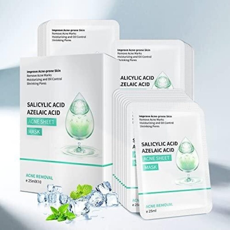 Salicylic Acid Acne Sheet Mask - 50% Off, 10 Pack