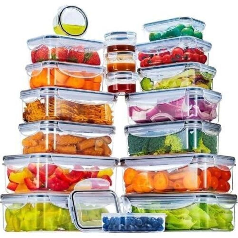24-Piece Food Storage Containers - Stackable & Leak-Proof