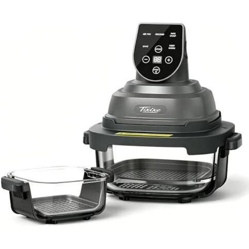 Tixxe Glass Air Fryer - 5 in 1, 4QT, 1500W - Great Deal