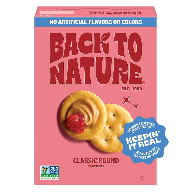 Back to Nature Classic Round Crackers 6.5oz - Natural Baked Snacks