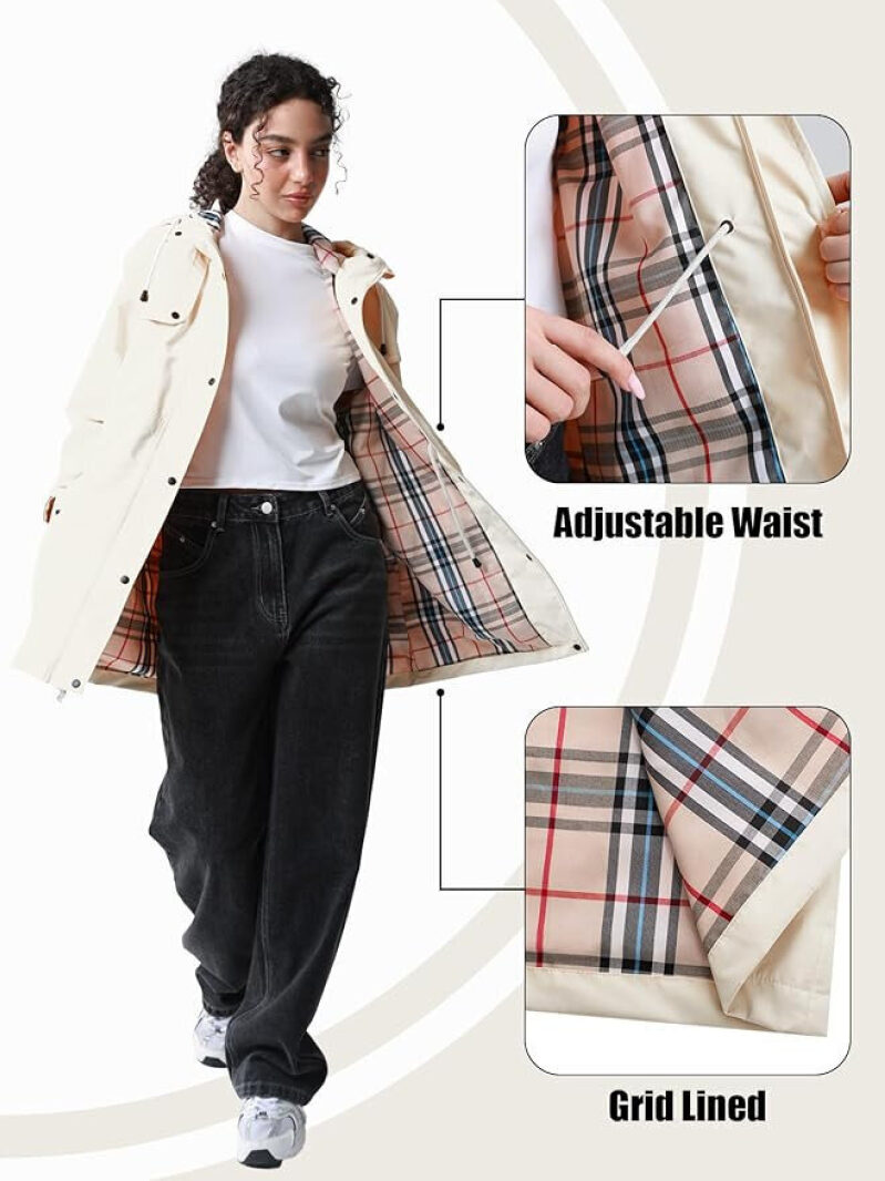 Women's Long Waterproof Raincoat - 3 Colors Available