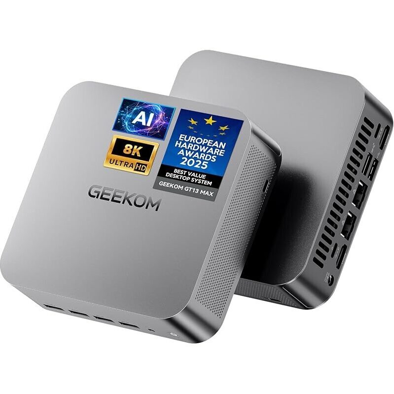GEEKOM GT13 MAX Mini PC Desktop with Intel Core Ultra 9 185H