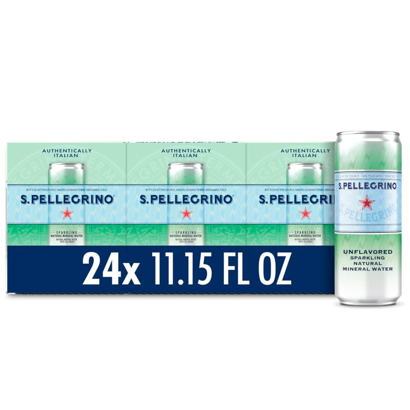 S.Pellegrino Natural Sparkling Mineral Water - 24 Cans