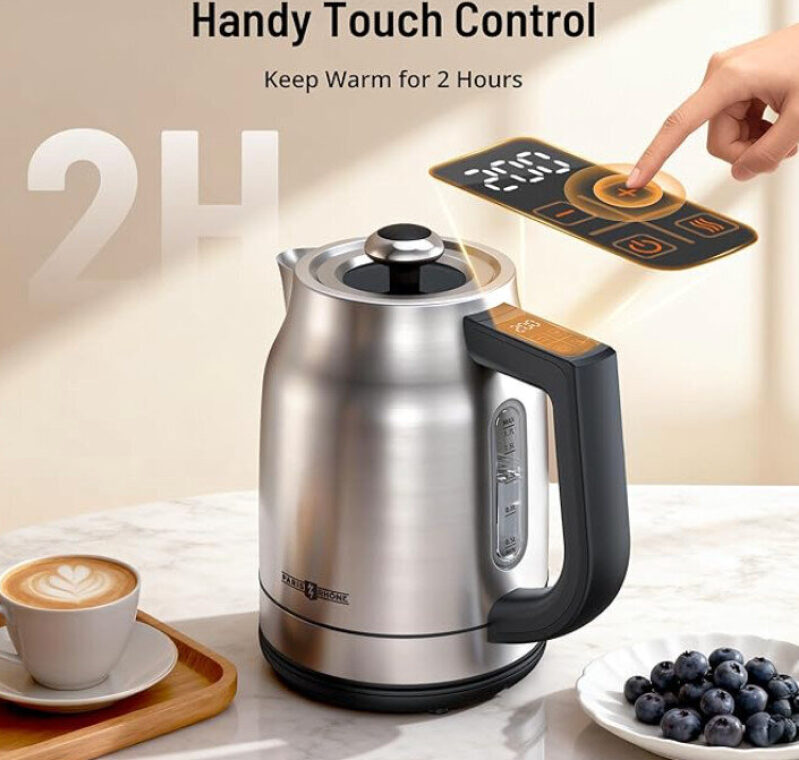 Smart Stainless Steel Electric Kettle with Digital Temperature Display - $49.99