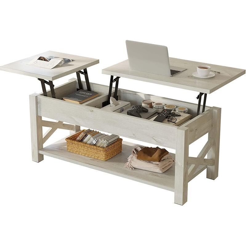 Rolanstar 47.2-inch Lift Top Coffee Table with Hidden Storage - Perfect for Modern Living