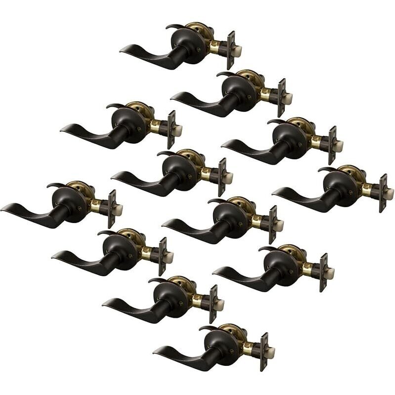 12pk Design House Stratford Passage Hall and Closet Door Lever Set