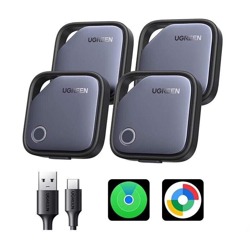 4-Pack UGREEN Finder Duo Air Tracker Tags