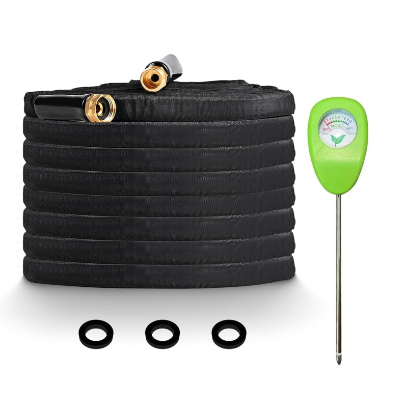 50ft Lightweight Garden Hose with Soil Moisture Meter - Prime Exclusive
