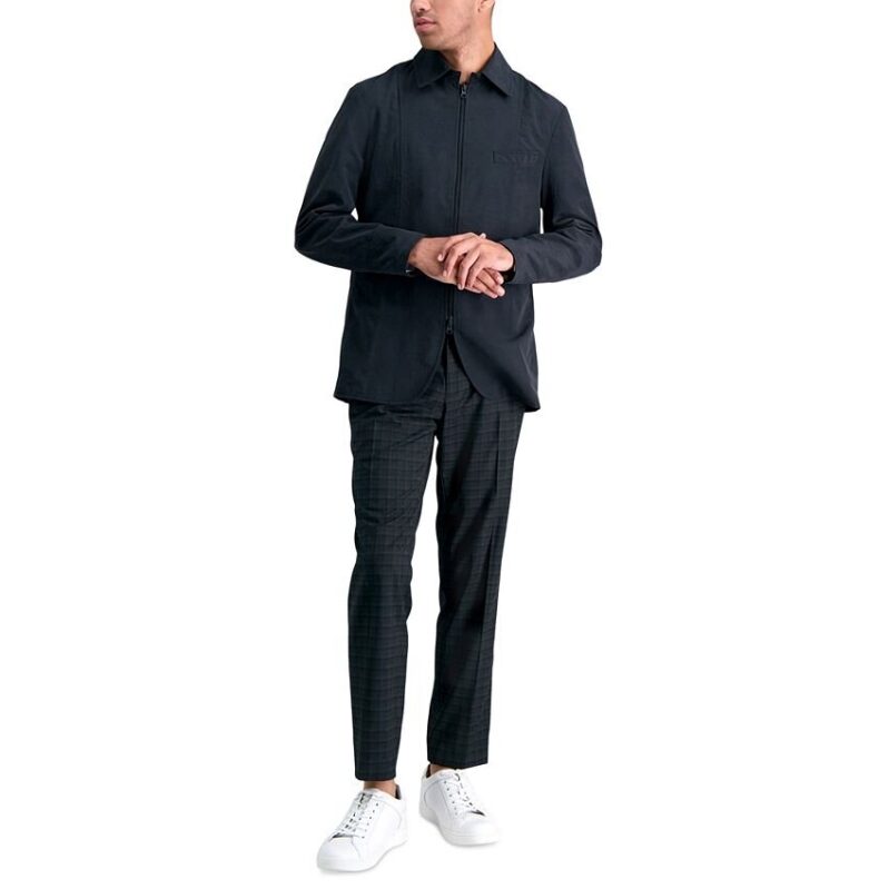 Kenneth Cole Reaction Mens Gabardine Stretch Flat-Front Dress Pants