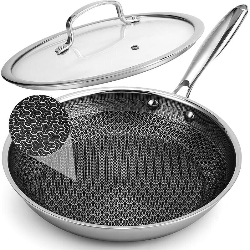 Tibbicc 12-inch Hybrid Non Stick Frying Pan Set - High-Performance Cooking Solution