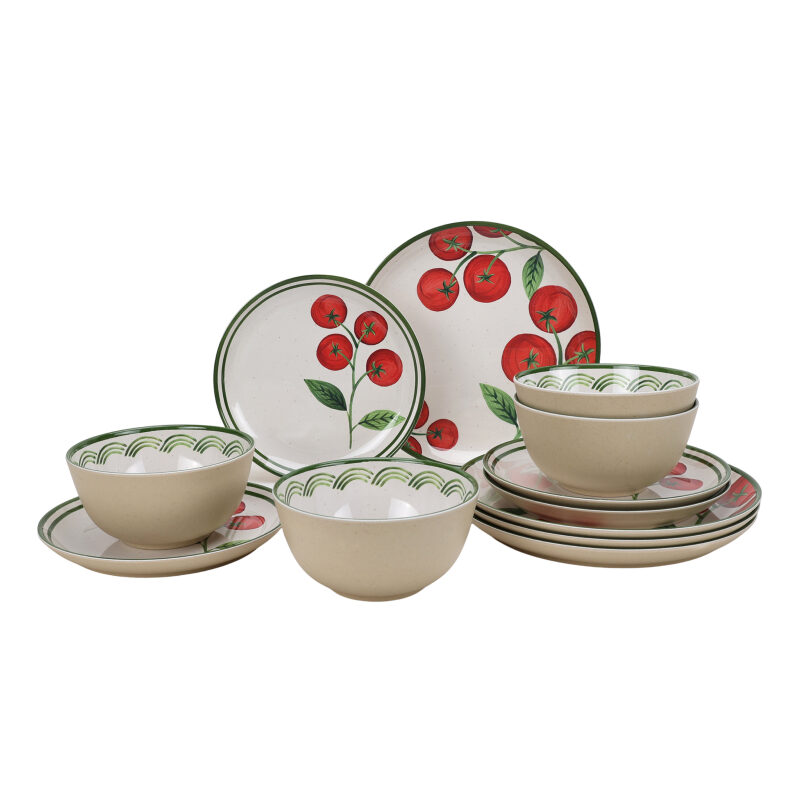 Elevate Your Meals with the Better Homes & Gardens Bamboo Melamine Tomato Dinnerware Set