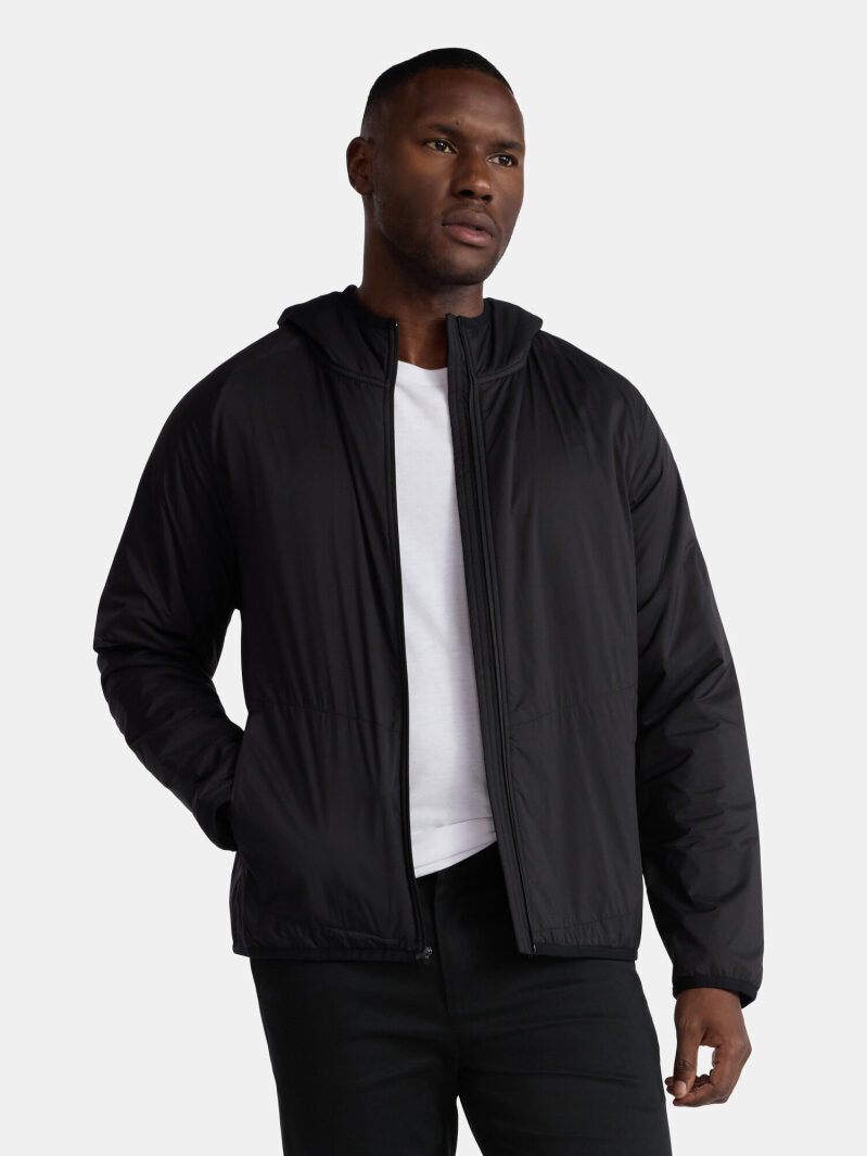 George Mens Lightweight Insulated Hooded Nylon Jacket - Perfect for Urban Wear