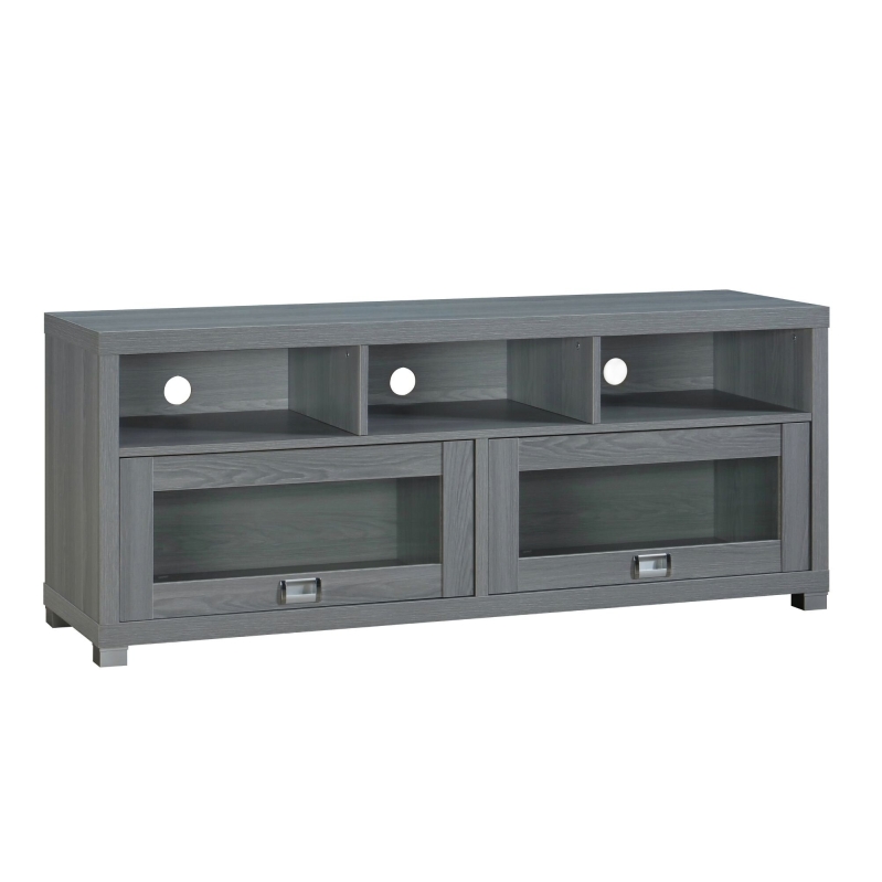 Stylish 57.25-in Gray TV Stand with Modern Finish