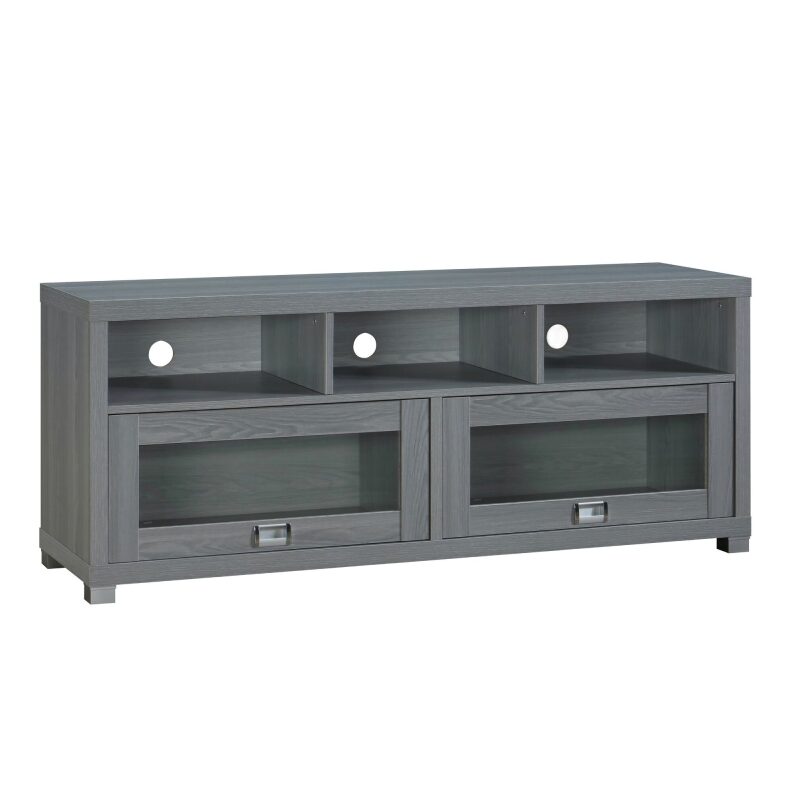 Stylish 57.25-in Gray TV Stand with Modern Finish