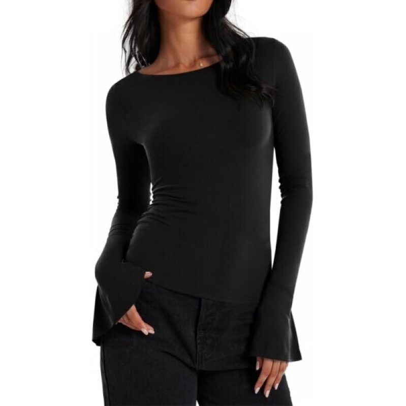 Cicy Bell Long-Sleeve Boat Neck Top - 58% Off