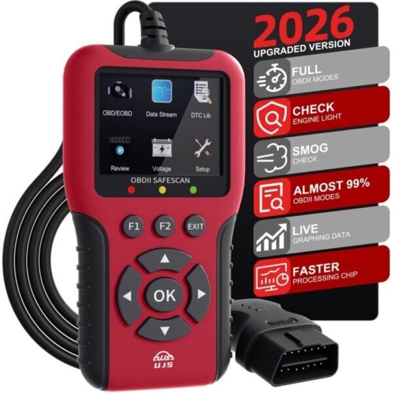 Enhanced Universal OBD2 Scanner - 65000+ Fault Codes, Live Data, I/M Readiness