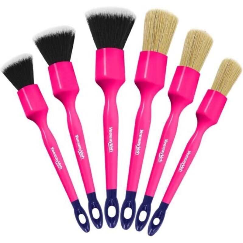 6PCS Car Detailing Brush Set - Perfect for Interior and Exterior Detailing
