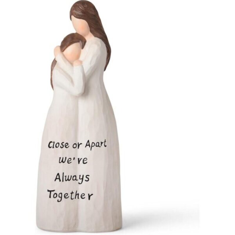 Mother and Daughter Figurine - Hand-Painted Resin Sculpture - 58% Off