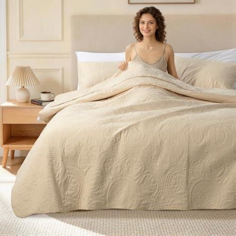 Elegant Paisley Patterned Full Cotton Bedding Set - Queen Size, 50% OFF
