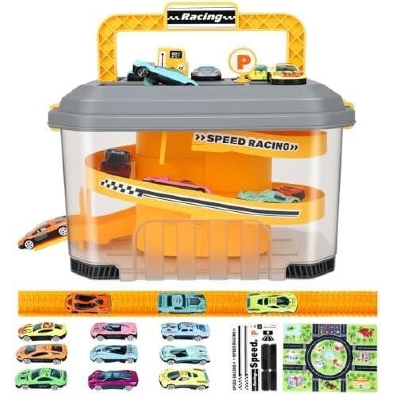 Toy Car Track Set with 12 Alloy Cars - 58% OFF
