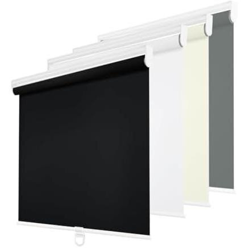 Completely Blockout Cordless Roller Blinds (24x72 inch, Black) - 50% Off