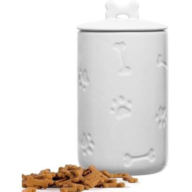 50% Off Ceramic Pet Treat Jar - Keep Your Pet's Snacks Fresh