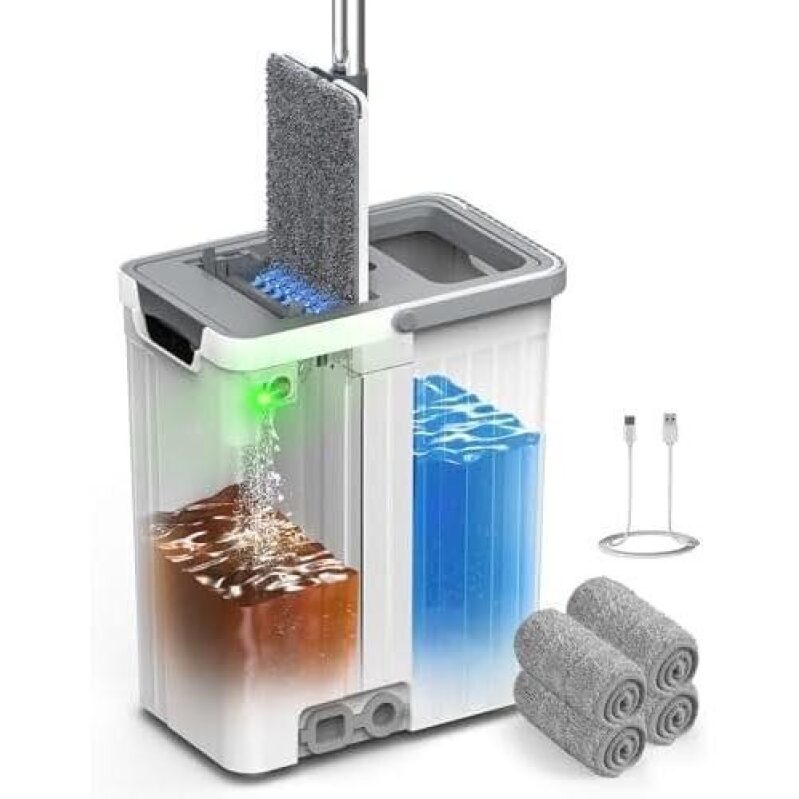 Automated Mop Bucket Set with Press Pump - 62% Discount