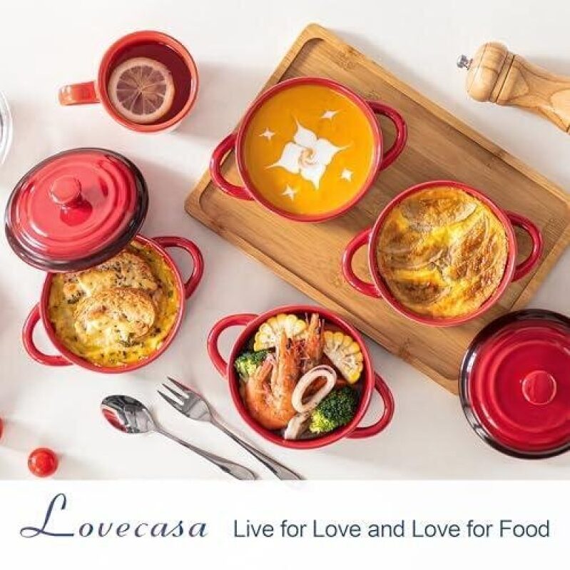 Mini Ceramic Casserole Set - 4 Pieces, 51% OFF