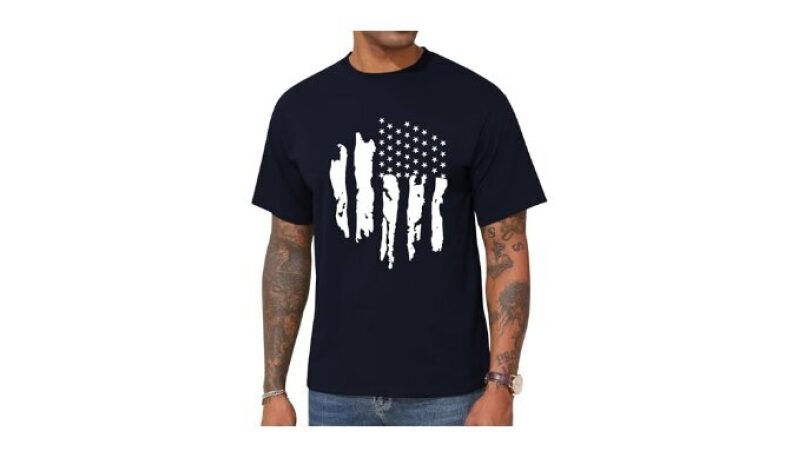 Patriotic American Flag Shirt for Men - Casual Vintage 4th of July Graphic Tees